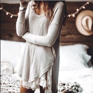 Free People Ventura Waffle Knit Thermal Top